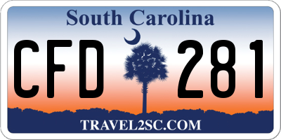 SC license plate CFD281