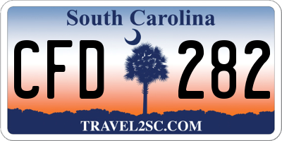 SC license plate CFD282