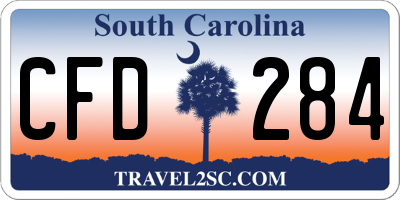 SC license plate CFD284