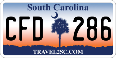SC license plate CFD286