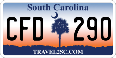 SC license plate CFD290
