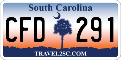 SC license plate CFD291