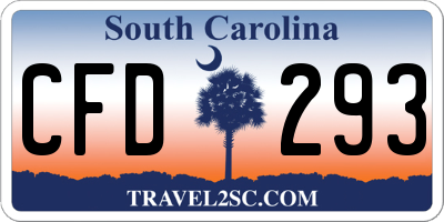 SC license plate CFD293