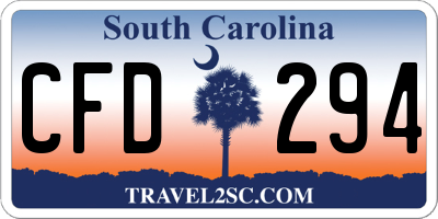 SC license plate CFD294