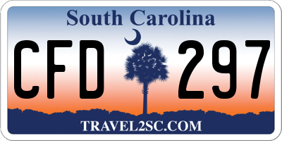 SC license plate CFD297