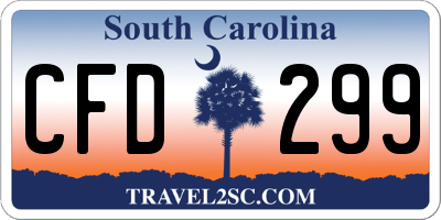 SC license plate CFD299