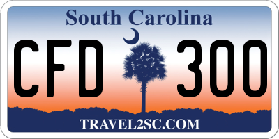 SC license plate CFD300