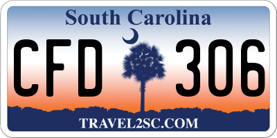 SC license plate CFD306