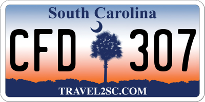 SC license plate CFD307