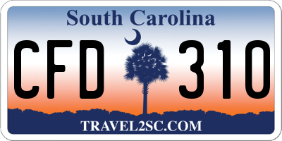 SC license plate CFD310