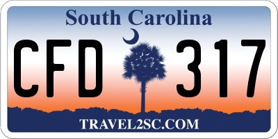 SC license plate CFD317