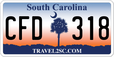 SC license plate CFD318
