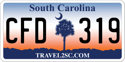 SC license plate CFD319