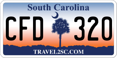 SC license plate CFD320