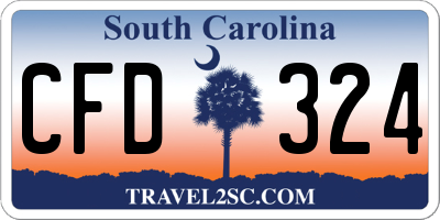 SC license plate CFD324