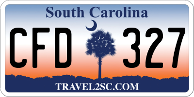 SC license plate CFD327