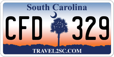 SC license plate CFD329