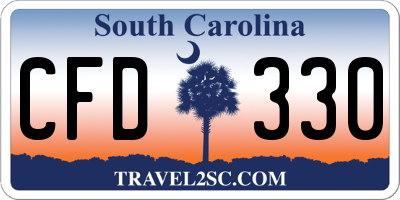 SC license plate CFD330