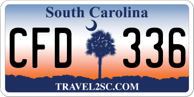 SC license plate CFD336