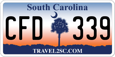SC license plate CFD339