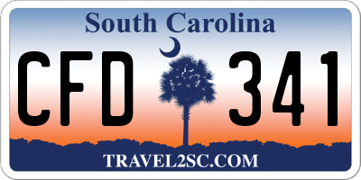 SC license plate CFD341