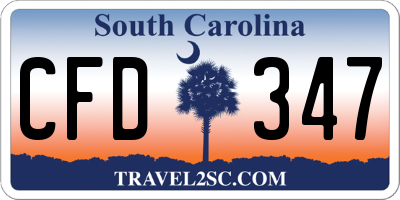 SC license plate CFD347