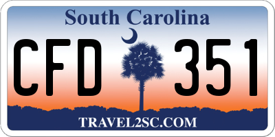 SC license plate CFD351