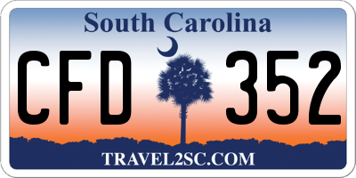 SC license plate CFD352