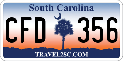 SC license plate CFD356