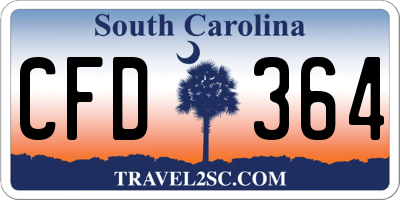 SC license plate CFD364