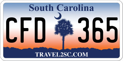 SC license plate CFD365