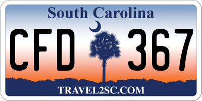 SC license plate CFD367
