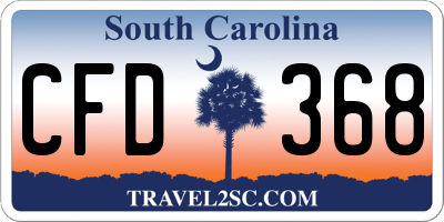 SC license plate CFD368
