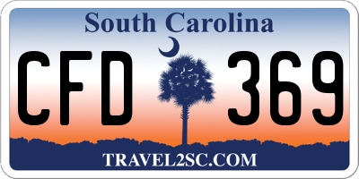 SC license plate CFD369