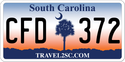 SC license plate CFD372