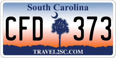 SC license plate CFD373
