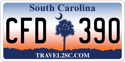 SC license plate CFD390