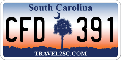 SC license plate CFD391