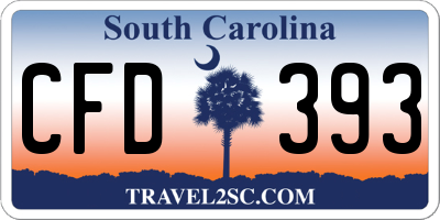 SC license plate CFD393
