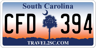 SC license plate CFD394