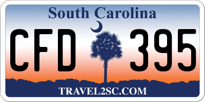 SC license plate CFD395