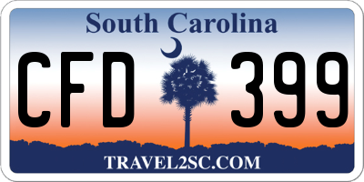 SC license plate CFD399