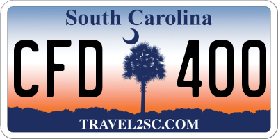 SC license plate CFD400