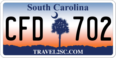 SC license plate CFD702