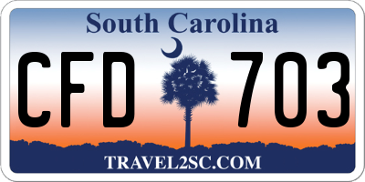 SC license plate CFD703