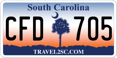 SC license plate CFD705