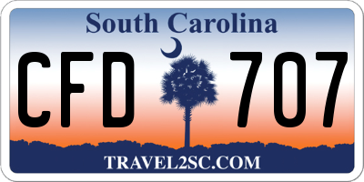 SC license plate CFD707