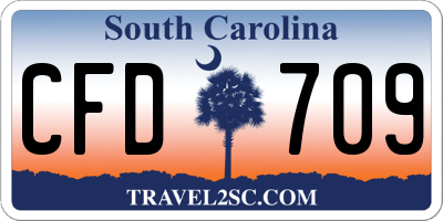 SC license plate CFD709