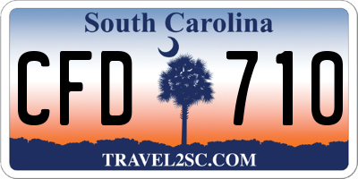 SC license plate CFD710
