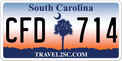 SC license plate CFD714